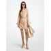 Michael Kors Cotton Blend Twill Utility Dress Natural S