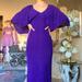 Zara Dresses | Nwt Zara Purple Metallic Gown Size M | Color: Purple | Size: M