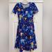 Lularoe Dresses | New Lularoe Disney Dress | Color: Blue/Yellow | Size: S