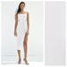 Zara Dresses | Nwt. Zara White Cut Out Midi Dress. Size L, Xl. | Color: White | Size: Various