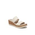 Wide Width Women's Resort Sandals by BZees in White Fabric (Size 7 W)