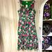 J. Crew Dresses | Nwt J Crew Green Pink Floral Cotton V Neck Ruffle Pocket Maxi Dress Sz 12 | Color: Green/Pink | Size: 12