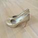 Michael Kors Shoes | Michael Kors Lonna Nude Patent Leather 4" Heel Platform Pumps Women's Size 7.5 | Color: Cream/Tan | Size: 7.5