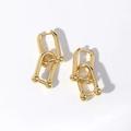 Anthropologie Jewelry | 14k Gold Filled Chain Link Earrings | Color: Gold | Size: Os