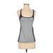 Splendid Active Tank Top: Gray Color Block Activewear - Women's Size X-Small