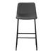 17 Stories Office Chair, Bar Height, Standing, Computer Desk Work, Pu Leather Look, Metal, Contemporary Upholstered in Gray/Black | Wayfair