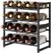 17 Stories Tarnell 16 Bottle Tabletop Wine Bottle Rack in Metal in Black | 18.5 H x 16.7 W x 9.6 D in | Wayfair 4813A977A1D94A6E83DE1C04FA3717DF