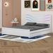 Ivy Bronx Kenari Queen Size Wood Storage Platform Bed w/ LED Wood in White | 40.1 H x 64.1 W x 82 D in | Wayfair CD51A4467BC44A89B2B52AB5B26CCDC9