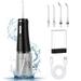 Cordless Water Dental Flosser Teeth Cleaner 300ML Portable and USB Rechargeable Dental Oral Irrigator for Home and Travel 4-Modes 4 Jet Tips IPX7 Waterproof Irrigate for Oral Care(Gray)