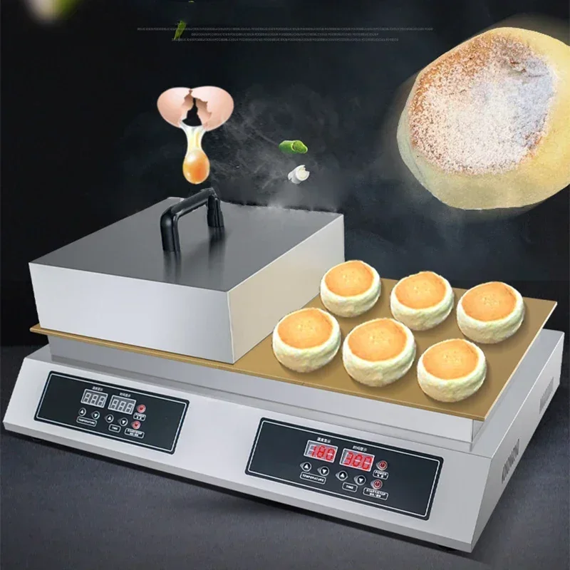 Macchina per soufflé elettrica Macchina per biscotti Dorayaki commerciale Snack digitale in rame puro a doppia testa 2600W FC-S36-2