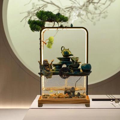 Desktop Water Fountain Indoor Fish Tank Running Water Ornament