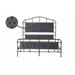 High Boad Platform Metal Bed with Soft Head Tail