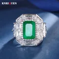 2023 Trend 8*12mm Saphir Smaragd Aquamarin Ringe für Frauen Labor Diamant Edelstein Cocktail Party