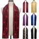 Barry.Wang Jacquard Seide Herren Schal Blumen Paisley stilvolle Burgunder Gold grün rot blau lila