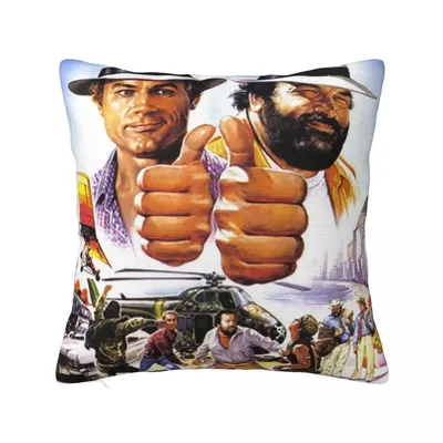 Bud Spencer Terence Hill Kissenbezug, bedruckt, Polyester-Kissenbezug, Legends And Hero, Image