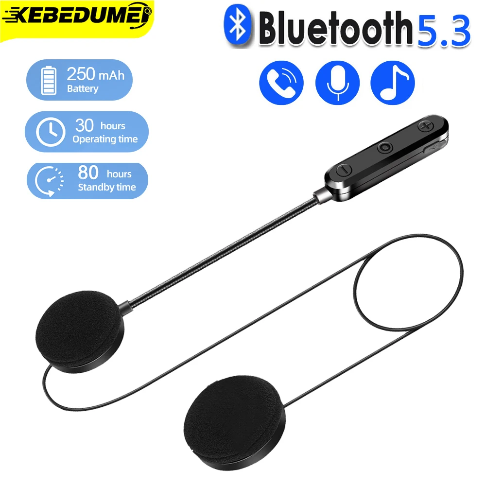 Motorrad Helm Headset Bluetooth 5,3 Drahtlose Freisprecheinrichtung Stereo für Fahrer Reiten MP3 Musik Player Moto Kopfhörer Image