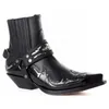Männer Schuhe High-End Geschnitzte Slip auf Herbst Knöchel Leder Stiefel Plattform Stiefel Mode Winter Super Große Größe 38-48 Cowboy Stiefel