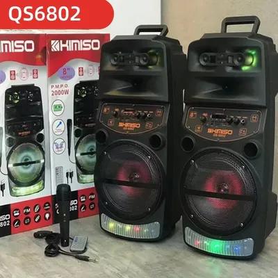 2000w Hochleistungs-Außen lautsprecher LED-Trolley-Koffer tragbare FM-Radio Bluetooth-Boombox mit