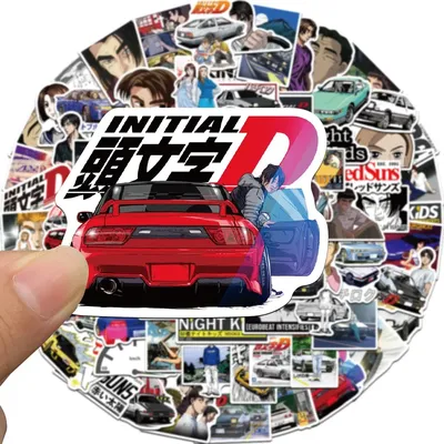 10/30/50/100 Stück Anime Initial D Aufkleber für Auto Wasserflasche Laptop Handyhülle Cartoon Cartoon DIY Aufkleber Kinder Aufkleber Packungen Image