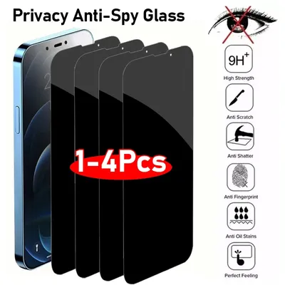 1-4Pcs Privatsphäre Screen Protectors Film Für iPhone 11 12 13 14 15 Pro Max Mini XR XS 7 8 Plus Anti-spion Gehärtetes Glas Zubehör