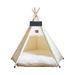 asjyhkr Dog Teepee Pet Dog Cat Tent Teepee with Thick Cushion Washable Pet Tent Teepee Dog Bed Cat House