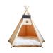 asjyhkr Dog Teepee Pet Dog Cat Tent Teepee with Thick Cushion Washable Pet Tent Teepee Dog Bed Cat House