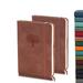 Small Hardcover Journal Notebook 2 Pack WERTIOO A6 Ruled Leather Pocket Notebook 5.7 x 4.3 inch 140 Pages Notebook with Pen Holder 100 gsm Thick Paper Journals for Women Men