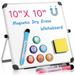 Dry Erase Board Homemaxs 10 x 10 in Dry Erase Board Double Sided Desktop Standing White Board Tabletop Message Board Reminder for School Home Office