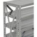 7 Shelf Steel Shelving With (24) 4 H Plastic Shelf Bins Stone White 36X12x39