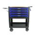 Roromall Rolling Tool Cart with Wooden Top 4 Drawers Foldable Side Panel Multi-Function Tool Chest for Garage Workshop Tool Organizer