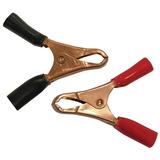 Gardner Bender 14-630 Battery Clamps 30 AMP Copper Clad Insulated Battery Clips Color Coded 3 Inch. 2 Pk. Red & Black Jacketed Handle