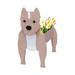 LSLJS Dog Planter Pots Cute PVC Herb Garden Dog Flower Planter Flat Abstract Puppy Design Plant Pots Animals Plant Container Spring Decoration Dog Flower Pot for Indoor Outdoor Garden Patio