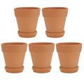 5 Pcs Terracotta Flower Pot Small Plant Pots Indoor Ceramic Pottery Home Decorations Tiny Planter Outdoor Succulent