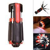 8 In 1 Cross Screwdriver With Led Torch Flashlight Folding Multitool Repair Tool