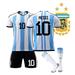 PhiFA Argentina No. 10 Lionel Messi Jersey Argentina Soccer Jersey 2022 Messi Shirt Short for Boys Girls Sleeve Football Kit Kids/Children/Child/ Soccer Fans Gifts Size 26