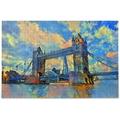 SKYSONIC 500PCS Jigsaw Puzzles London Tower Bridge Oil Painting Adult Children Intellective Toy Puzzles Game Modern Home Decoration