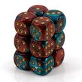 DND Dice Set-Chessex D&D Dice-16mm Gemini Red Teal and Gold Plastic Polyhedral Dice Set-Dungeons and Dragons Dice Includes 12 Dice â€“ D6