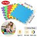 Soft EVA Interlocking Foam Floor Mats iMounTEK Kids Puzzle Exercise Play Mat Multi-Color Anti-Skid Playmat for Infants Baby Toddlers 12.4 x12.4 16 Tiles
