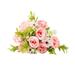 Waroomhouse Faux Floral Arrangement Artificial Peony Bouquet Vintage Artificial Peony Flower Bouquet Realistic Non-fading Decoration 2pcs Peony Fake Flower Bundle