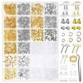 Earring Making Kit Anezus 2320Pcs Earring Making Supplies Kit with Earring Hooks Findings Earring Backs Posts Jump Rings for Jewelry Making Supplies