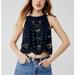 Free People Tops | Free People Esther Studded Tank / Ebony Size Meduim Nwt | Color: Blue/Gold | Size: M
