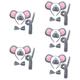 FRCOLOR 5 Sets Cartoon Mouse Headband Party Headband Mouse Tail Costume Grey Mouse Ears Mouse Ears Hair Hoop Halloween Animal Tail Animals Cosplay Costume Mouse Nose Fabric Cute Dress Miss