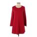 Neiman Marcus Casual Dress - Sweater Dress: Red Dresses - Women's Size Small