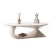 RARLON Household living room coffee table simple cream style modern coffee table Wood in White | 15 H x 47.2 W x 31.5 D in | Wayfair