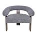Accent Chair - AllModern Verve Curved Back Accent Chair Linen in Gray | 30 H x 35 W x 29 D in | Wayfair 2E7C39F04FF641599D21B22DBD76857D