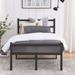 Latitude Run® Gaschler Metal Platform Bed Metal in Black/Gray | 36.9 H x 41.1 W x 77 D in | Wayfair 03B9477616D84499B1B891AE5DD037C2