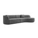 Gray Sectional - Latitude Run® 126.37" Japandi Style Luxury Modern Boucle Fabric Curvy Sectional Couch | 28.54 H x 126.37 W x 38.58 D in | Wayfair