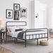 Ebern Designs Rokta Metal Platform Bed Metal in Black | 47.4 H x 62 W x 82.8 D in | Wayfair 72FE8A35881E4FBD82C553CA32E4199E