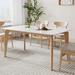 Corrigan Studio® Modern original wood color rock slab dining table & chair set Wood in Brown/White | 29.53 H x 31.5 W x 70.87 D in | Wayfair