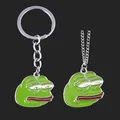 Hot Sad Pepe Frog Metal Keychain Funny Internet Meme Green Frog Mask Keyring Car Bag